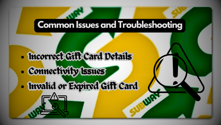 Three Ways to Troubleshoot your subway gift card