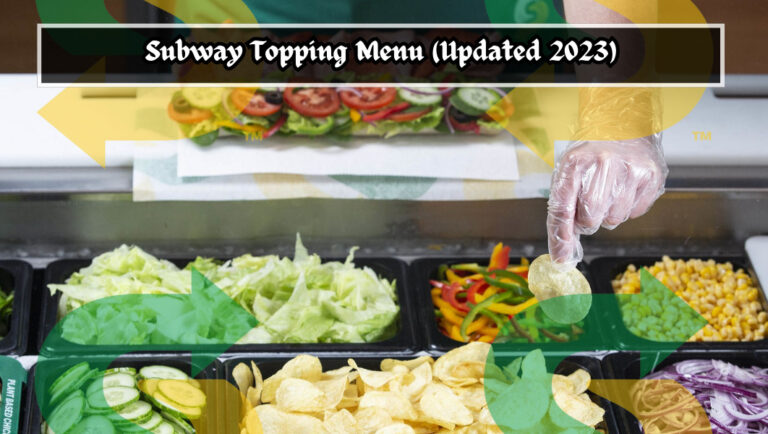 Subway Topping and meatMenu